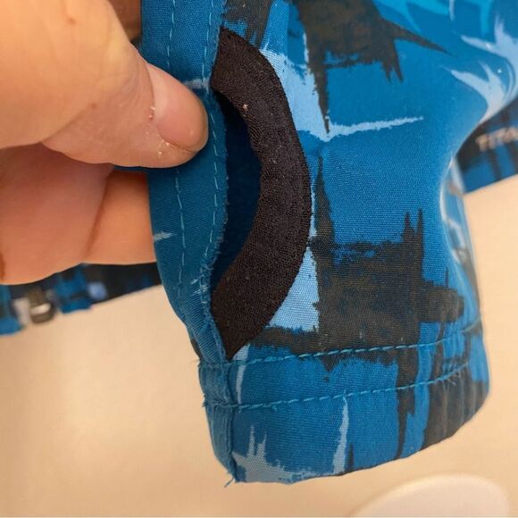 Columbia Titanium blue print fleece lined soft shell reversible women jacket XS - Picture 4 of 9